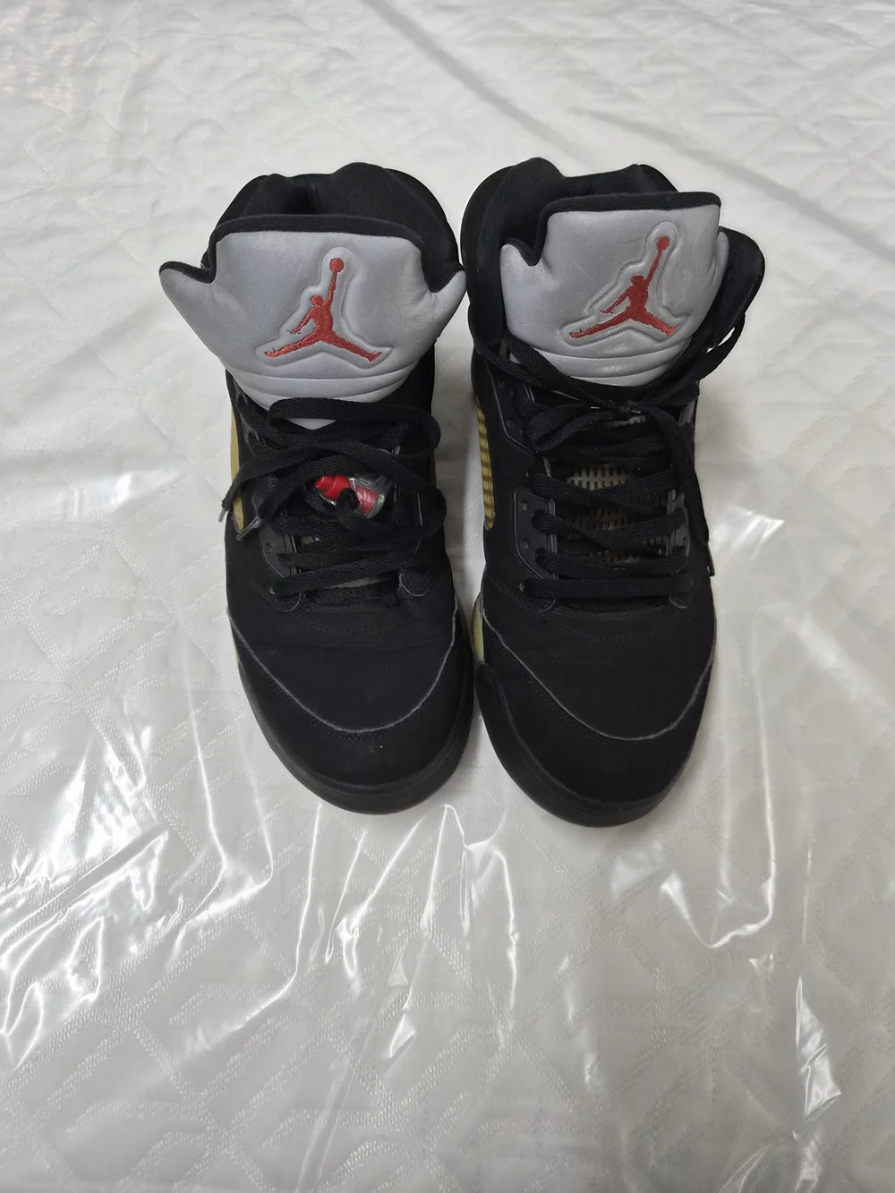 Jordan Retro Black and Red High-Top Sneakers